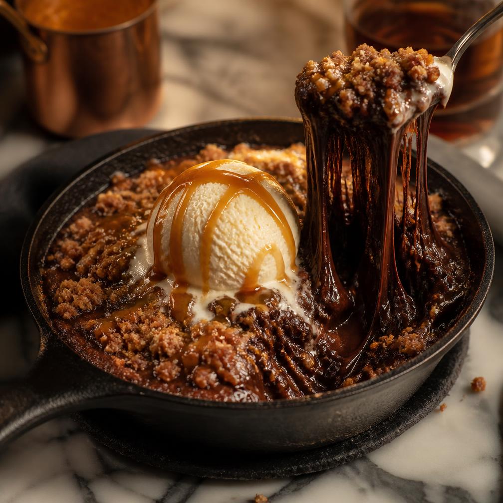 Belgian pull-me-up cake in a skillet